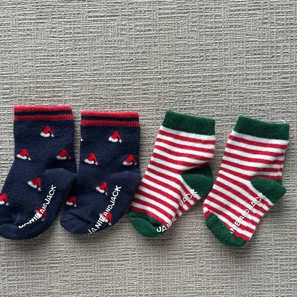 Janie and Jack Holiday Socks Set - 6-12M